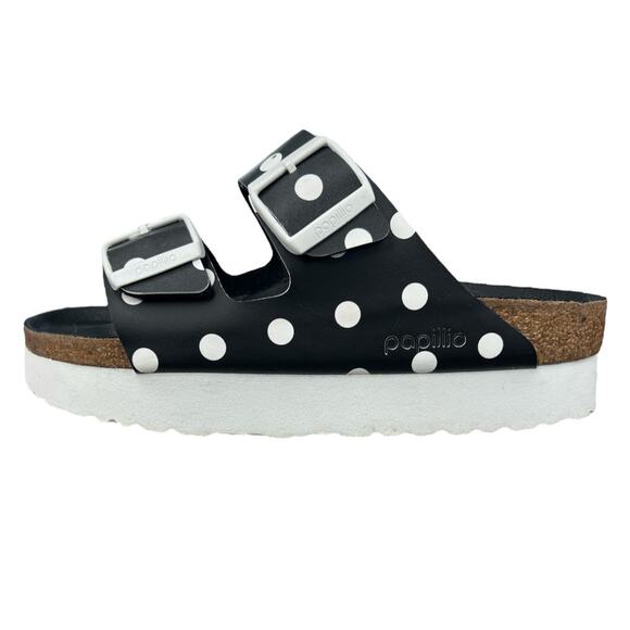 Papilio X Birkenstock Unisex Arizona Polka Dot Platform Sandal Size M 4 W 6 - Picture 3 of 10